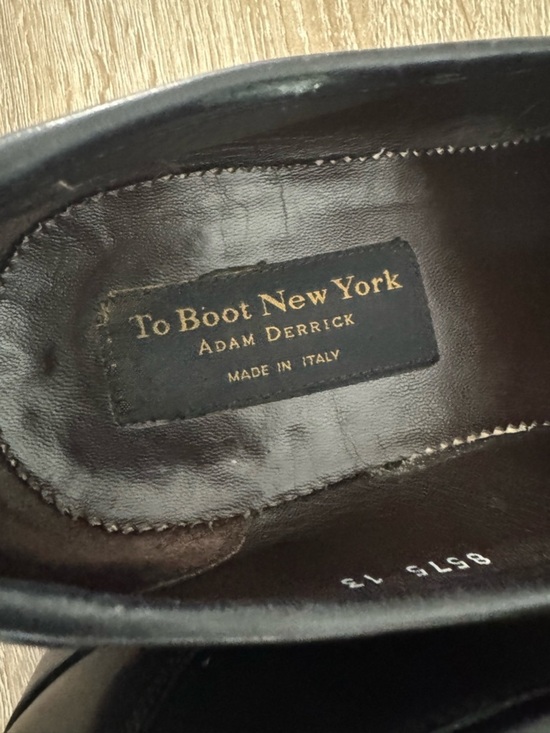 To Boot Adam Derrick NY Men 13 Black Leather Snakeskin Print Loafers Dress Shoes main image 9
